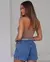 Shorts Jeans Feminino Mom com Cinto Pu - loja online