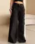 Calça Jeans Feminina Wide Leg Cargo Relaxed Cintura Baixa na internet