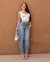 Calça Jeans Feminina Skinny com Viés Cintura Média - comprar online