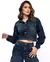 Jaqueta Jeans Feminina Cropped com Cinto na internet