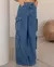 Calça Jeans Wide Leg Feminina Relaxed Cargo - BE GRINGA