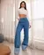 Calça Jeans Wide Leg Feminina com a Barra Dobrada - comprar online