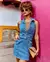Vestido Jeans Curto Feminino Frente Única - comprar online
