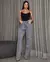 Calça Jeans Reta Feminina Cintura Alta Cinza - comprar online