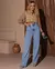CALÇA JEANS WIDE LEG FEMININA CINTURA ALTA BÁSICA