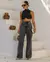 Calça Jeans Wide Leg Feminina Cintura Alta Básica 100% Algodão