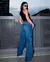 Calça Jeans Wide Leg Feminina Cargo Relaxed Cintura Baixa na internet