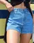 Shorts Jeans Mom Feminino Cintura Alta Básico na internet