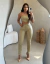 CALÇA FEMININA SKINNY INTERMEDIÁRIA DE MATERIAL SINTÉTICO COM PALA CURVA - comprar online