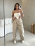 CALÇA SARJA PARACHUTE BOLSOS CARGO