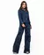 Calça Jeans Wide Leg Feminina Relaxed Cargo - Escura na internet