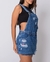 JARDINEIRA JEANS FEMININA SHORTS SAIA COM BARRA NO FIO - BE GRINGA