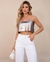 CALÇA SARJA WIDE LEG FEMININA CINTURA ALTA CÓS DUPLO na internet