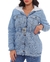 PARKA SARJA FEMININA FORRADA COM CAPUZ JEANS