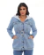 PARKA SARJA FEMININA FORRADA COM CAPUZ JEANS - BE GRINGA