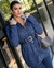 PARKA SARJA FEMININA FORRADA COM CAPUZ JEANS