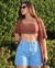 Shorts Jeans Mom Feminino Cintura Alta Básico