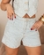 Shorts Jeans Feminino Mom Listrado Cintura Alta - BE GRINGA