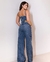 Imagem do Calça Jeans Wide Leg Feminina Cargo Relaxed Cintura Baixa