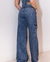 Calça Jeans Wide Leg Feminina Cargo Relaxed Cintura Baixa