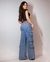 Calça Jeans Wide Leg Feminina Relaxed Cargo na internet