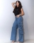 Calça Jeans Wide Leg Feminina Relaxed Cargo - loja online