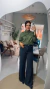 Calça wide leg jeans preta na internet