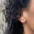 Brinco Lua Cravejada Banhado a Ouro 18K