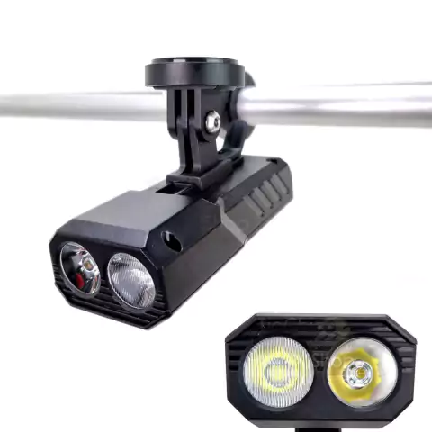 Farol Bike 2 Led T6 Bifocal 1600 Lumens Suporte Garmin Gopro