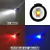 Imagem mostrando diferentes LEDs: um LED branco e LEDs vermelhos e azuis usados como sinalizadores.