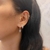 Duo de Brincos Cruz e Argola Zircônia Folheado a Prata - comprar online