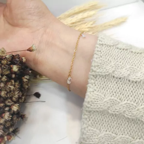 Pulseira de Ponto de Luz Folheada à Ouro 18k