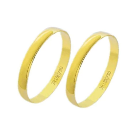 Aliança Amor Perfeito em Ouro 18k 2,7mm - comprar online