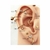 Piercing Helix com 3 pontos de luz Prata 925 - Alianças de Namoro, Noivado, Casamento - Mamma Mia Joias