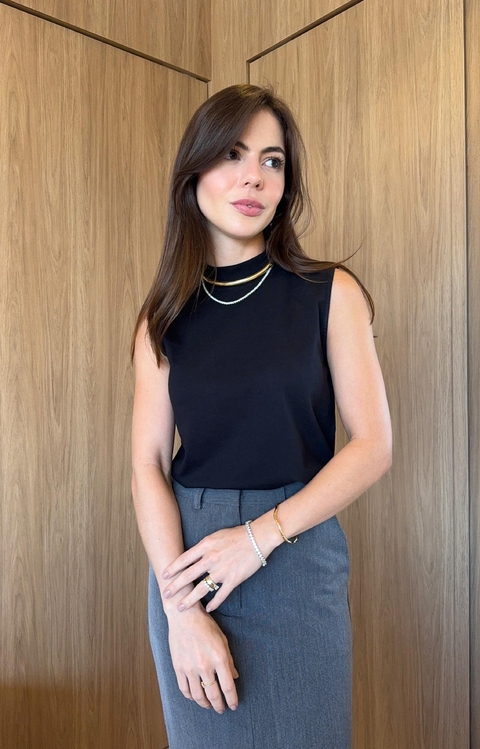 Regata Algodão Preta