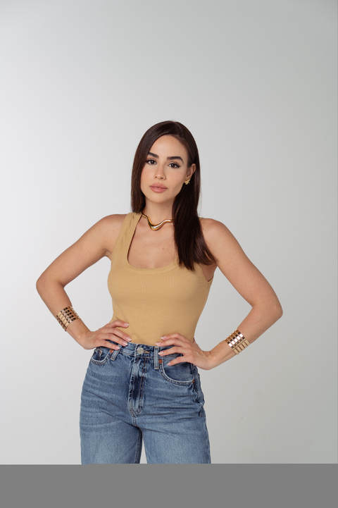 Regata Ribana Decote U Bege