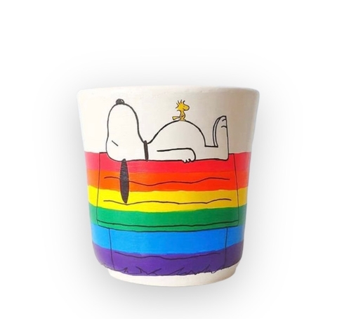 Vaso Snoopy Rainbow