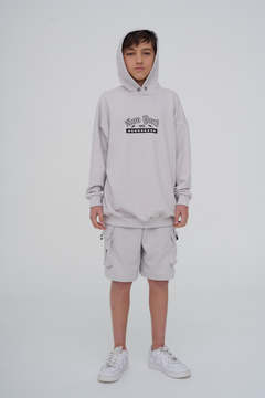 BERMUDA CARGO RUSTICO VALERIANO GRIS CLARO - Gimos Tienda Mayorista