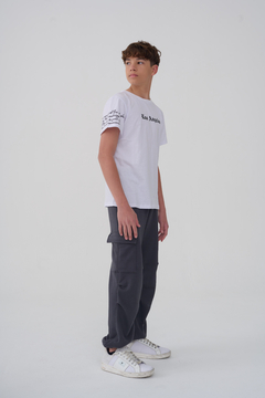 REMERA ESTAMPA DELANTERA Y ESPALDA BLANCO LOS ANGELES - comprar online