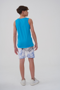 BERMUDA RUSTICO BATIK AZUL-GRIS - comprar online
