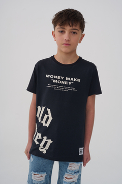 REMERA LUCAS ESTAMPA DELANTERA Y ESPALDA NEGRO - comprar online