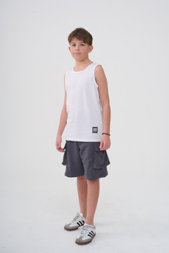 BERMUDA CARGO RUSTICO VALERIANO GRIS OSCURO - comprar online