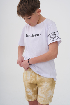 Imagen de REMERA ESTAMPA DELANTERA Y ESPALDA BLANCO LOS ANGELES