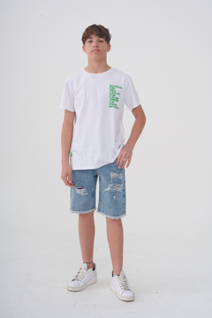 REMERA ESTAMPA DELANTERA Y LATERAL BLANCO