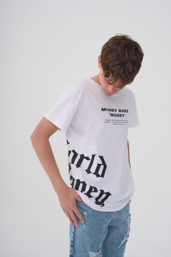 REMERA LUCAS ESTAMPA DELANTERA Y ESPALDA BLANCO - comprar online