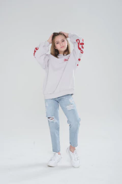 BUZO RUSTICO OVERSIZE UNISEX GRIS - comprar online