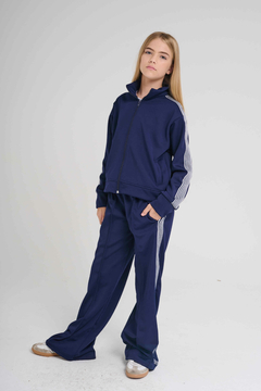 CONJUNTO DEPORTIVO CAMPERA+ PANT AZUL - comprar online