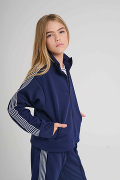 CONJUNTO DEPORTIVO CAMPERA+ PANT AZUL - tienda online