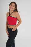 1152-TOP CRUZADO EN CUELLO ROJO - comprar online