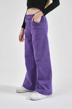 PANTALON ANCHO GABARDINA VIOLETA en internet